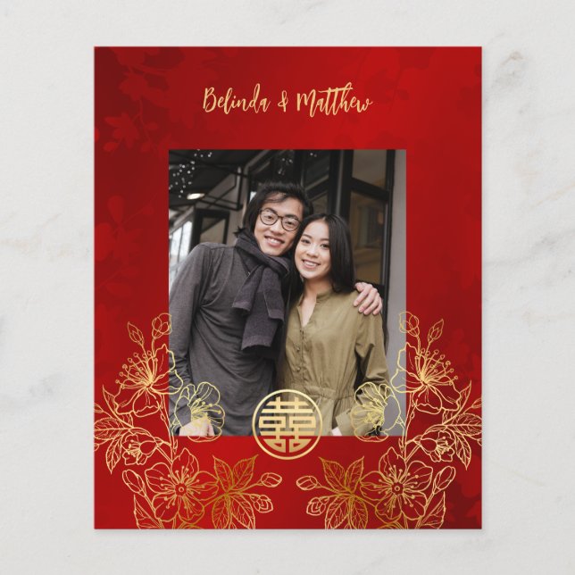 Haushaltsplan | Foto Red Gold Chinese Wedding (Vorderseite)