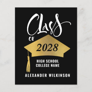 HAUSHALTSPLAN Minimalistische Grad Cap Grad Party  Flyer