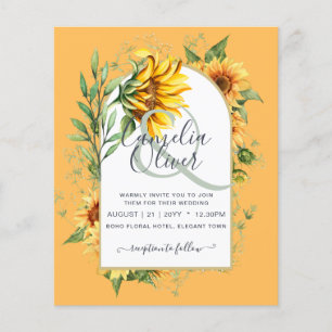 HAUSHALTSPLAN - Rustikale Sonnenblumen Grüne Hochz Flyer