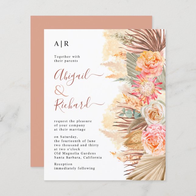 HAUSHALTSPLANE - Grashochzeit (Vorne/Hinten)