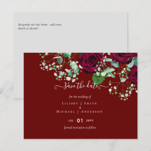 HAUSHALTSPOLITISCHE Rote Rosen Gypsophila WEDING Postkarte
