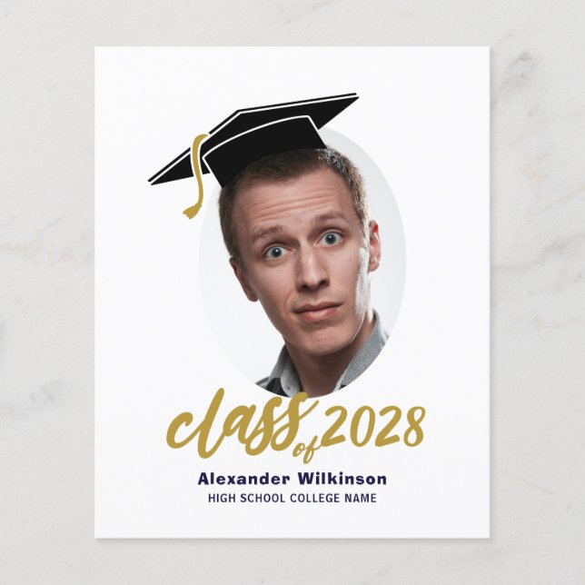 HAUSHALTSPOTENZEICHEN Grad Cap Foto Grad Bekanntga (Vorderseite)