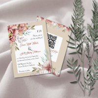 HAUSHALTSQR-Code Terracotta Hochzeitseinladung