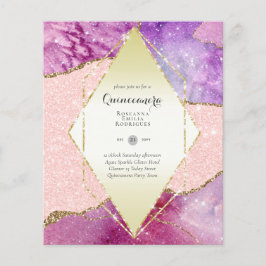HAUSHALTSQUINCEANERA - AGATE Glitzern Glamour Chic Flyer