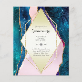 HAUSHALTSQUINCEANERA - AGATE Glitzern Glamour Chic Flyer