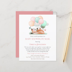 Haushaltsschlafend Fox Babydusche per Post Pink