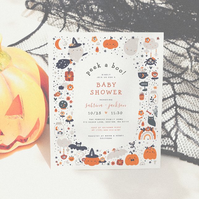 Haushaltsspitze ein Boo Halloween Orange Babydusch (Von Creator hochgeladen)