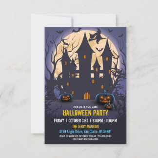 Haushaltsspötter Hexenhaus Spuk Halloween-Party Einladung