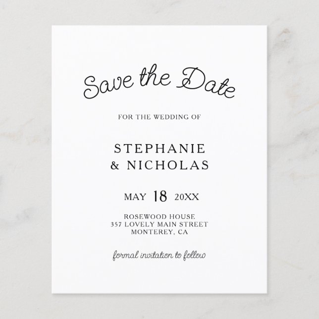 HaushaltstypoScript QR-Code Save the Date Flyer (Vorne)