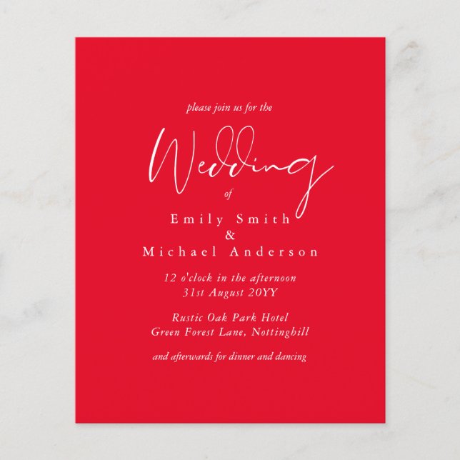 HAUSHALTSVERGNÜGEN Hochzeitfarben BLACK und RED (Vorderseite)