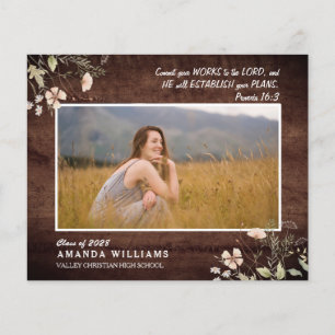 HAUSHALTSVERSE Christlicher Abschluss aus Holz