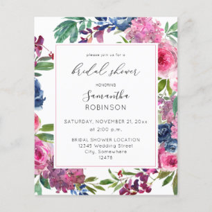 Haushaltswarmes Rosa und blaues Brautparty 2 Flyer