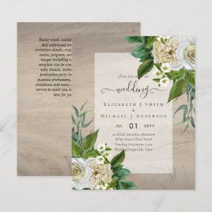 HAUSHALTSWEISSE ROSES Einladungen WEDING CHIC