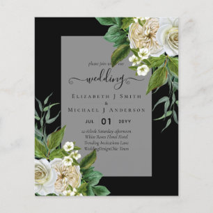 HAUSHALTSWEISSE ROSES Einladungen WEDING CHIC Flyer