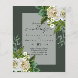 HAUSHALTSWEISSE ROSES Einladungen WEDING CHIC Flyer