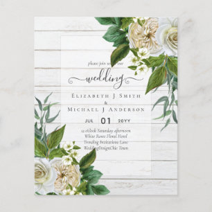 HAUSHALTSWEISSE ROSES Einladungen WEDING CHIC Flyer