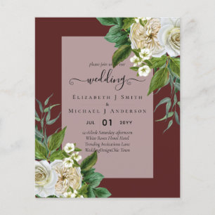 HAUSHALTSWEISSE ROSES Einladungen WEDING CHIC Flyer