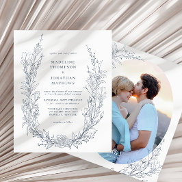 HAUSHALTSZEITUNG Azurblau-Elfenbeinbläschen Monogr