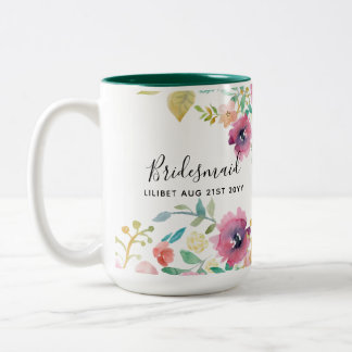 HAUSHALTSZENTRUM Brautparty Gaben Rosa Blumenstrau Zweifarbige Tasse