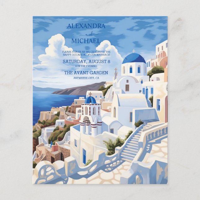 Haushaltsziel Griechenland Santorini Hochzeit (Vorderseite)