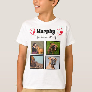 Haushund 4 Foto Collage individuelles Shirt für Ju