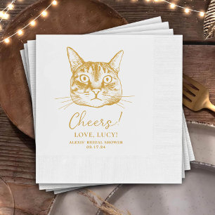 Hauskatze Cheert Custom Cocktail Napkin Serviette