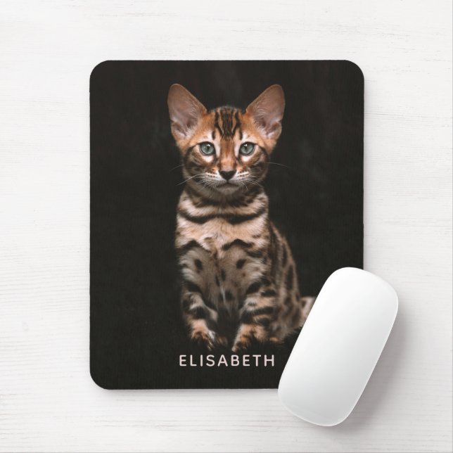 Hauskatze Kitten Leoparden Personalisiert Mousepad (Mit Mouse)
