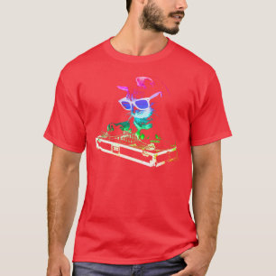 HAUSKATZE Regenbogen DJ Kitty Familie lustig T-Shirt