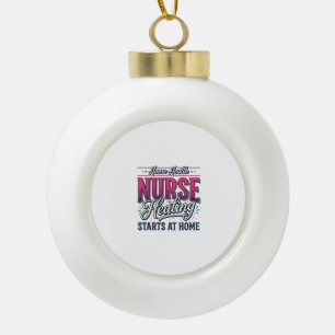 Hauskrankenpflegerin Heilung beginnt zu Hause Shir Keramik Kugel-Ornament