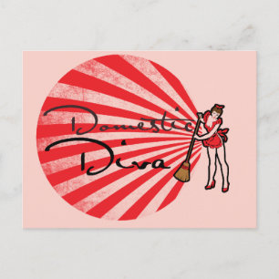 Häusliche Diva Gestaltung Postkarte