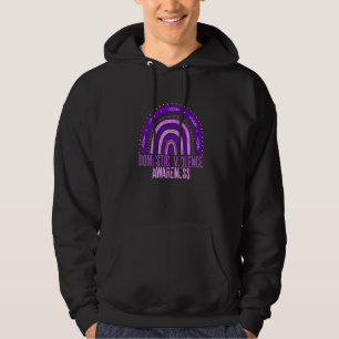 Häusliche Gewalt Aufklärungs lila Regenbogen-Schle Hoodie