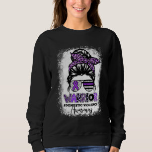 Häusliche Gewalt Kriegerband Lila Krieger Ich Sweatshirt