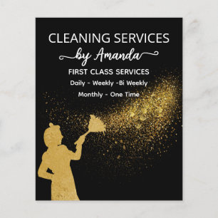 Hausmädchen Goldstaub-Reinigungsdienst Flyer