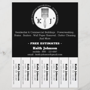 Hausmaler-Dekorateur-Profi-Logo Schwarz Flyer