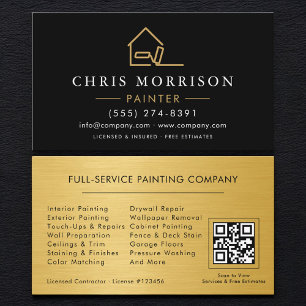 Hausmaler Gold Roller QR Code Visitenkarte