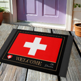 Hausmatte der Schweiz, Sport auf Schweizer Flagge  Fußmatte