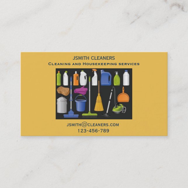 Hausmeister oder Reinigungsunternehmen Visitenkarte (Vorderseite)