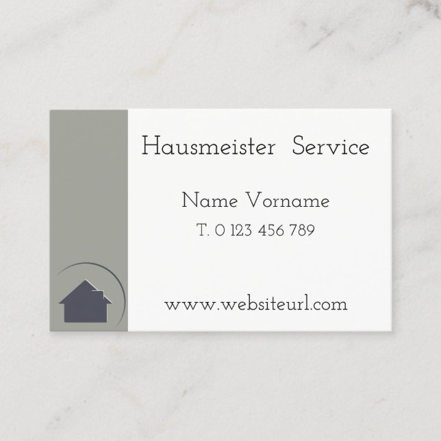 Hausmeister Service Visitenkarte (Vorderseite)