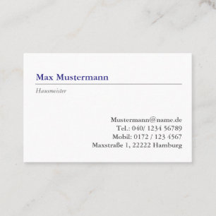 Hausmeister Visitenkarte