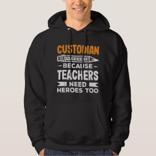 Hausmeister Weil Lehrer auch Helden brauchen Too F Hoodie