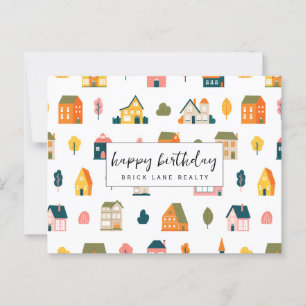 Hausmuster-Immobilien Frohen Geburtstag Postkarte