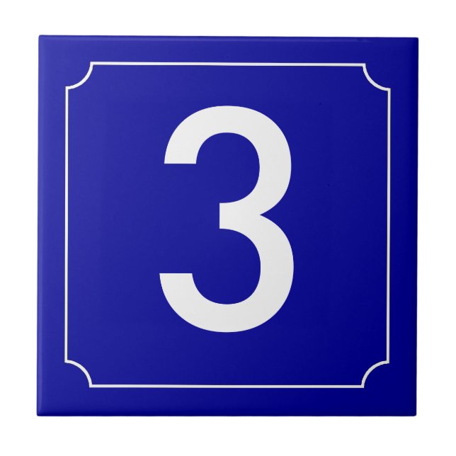 Hausnummer Fliese (Vorderseite)