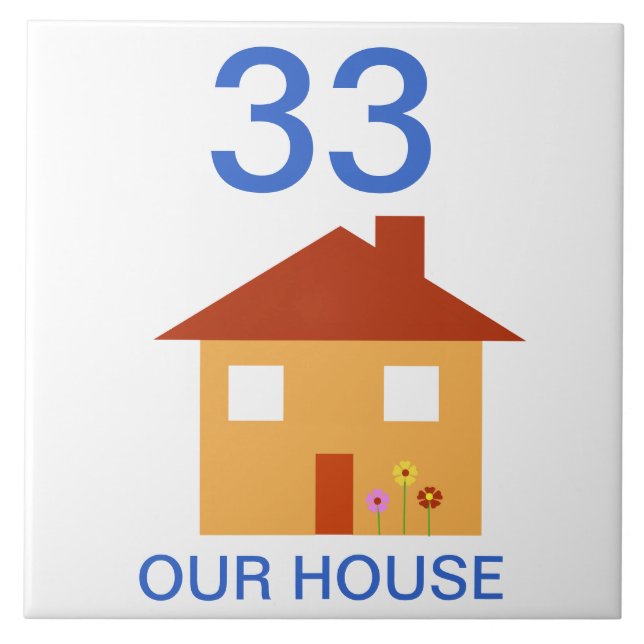 Hausnummer Fliese (Vorderseite)
