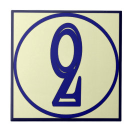 Hausnummern 2 im französischen Stil Fliese