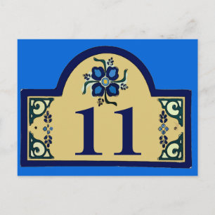 Hausnummern ändern Text Postkarte