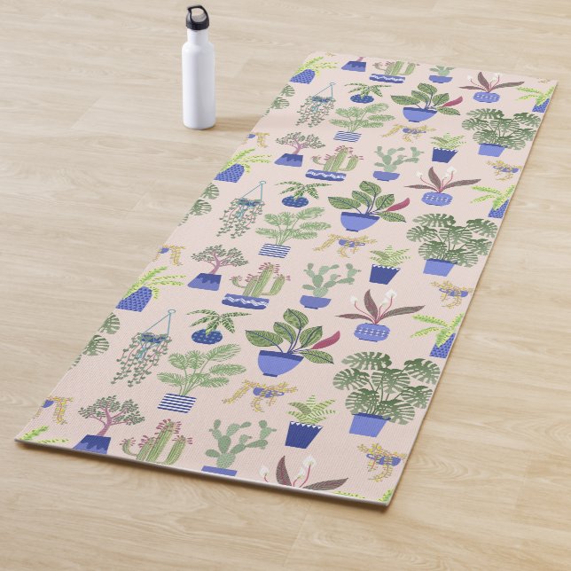 Hauspflanzenmuster Yogamatte (Beispiel)