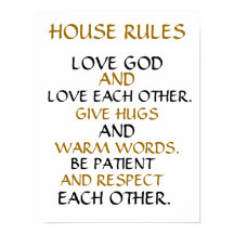 "HAUSREGELN" INSPIRATIONELLER 11X14-WALLPOSTER