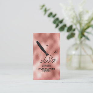 Hausreiniger Rose Gold Reinigungsservice Visitenkarte
