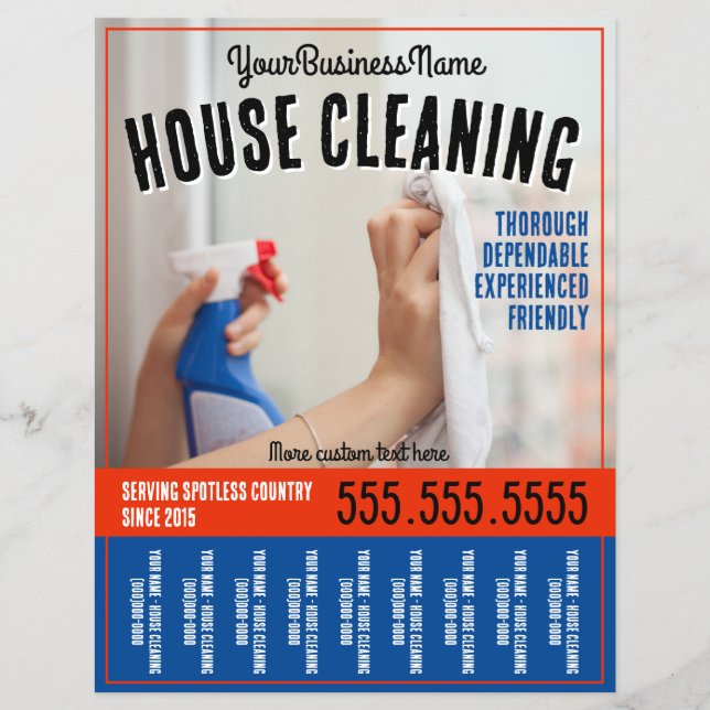 Hausreinigung Berufliche Teerblätter Werbeaktion Flyer (Vorne)