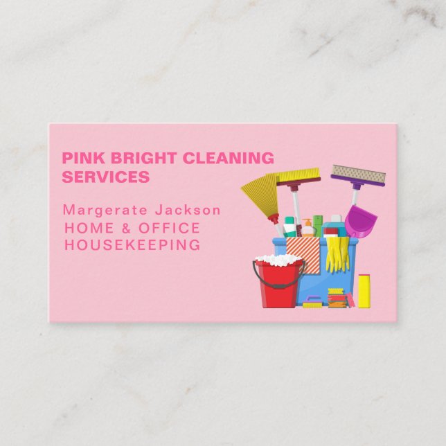 Hausreinigung Business Card Visitenkarte (Vorderseite)